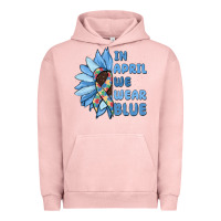 Pigment Salmon in april we wear blue Urban Hoodie - MaliasSmallBusiness