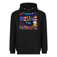 Black I'm not drunk I'm patriotic Heavyweight Hoodie - Neo Western