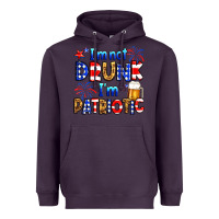 Plum I'm not drunk I'm patriotic Heavyweight Hoodie - Neo Western