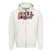 Oatmeal Heather pet groomer Zipper Hoodie - Zillion Design Studio