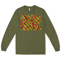 Army Green mardi gras crawfish background Long Sleeve Tee - BarkalooDesign