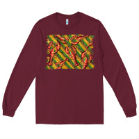 Burgundy mardi gras crawfish background Long Sleeve Tee - BarkalooDesign