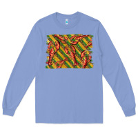Colony Blue mardi gras crawfish background Long Sleeve Tee - BarkalooDesign
