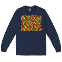 Navy mardi gras crawfish background Long Sleeve Tee - BarkalooDesign