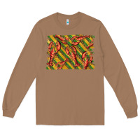 Toasted Coconut mardi gras crawfish background Long Sleeve Tee - BarkalooDesign