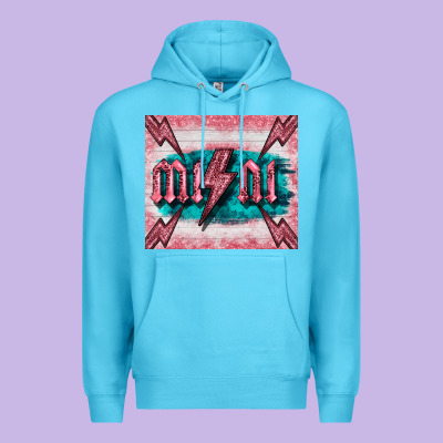 Western Mini Pink Glitter Premium Hoodie Designed By Barkaloodesign