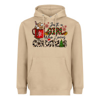 Mushroom just a girl who loves christmas Heavyweight Hoodie - CowhideDigitalArt