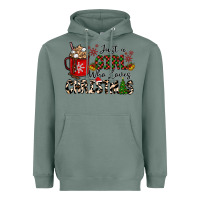 Sage just a girl who loves christmas Heavyweight Hoodie - CowhideDigitalArt