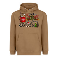 Toasted Coconut just a girl who loves christmas Heavyweight Hoodie - CowhideDigitalArt