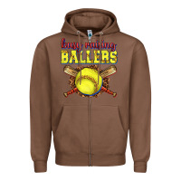 Chestnut busy raising ballers softball Zipper Hoodie - texasbilliewilder