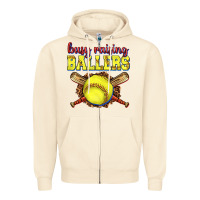 Sandshell busy raising ballers softball Zipper Hoodie - texasbilliewilder