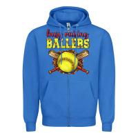 True Royal busy raising ballers softball Zipper Hoodie - texasbilliewilder