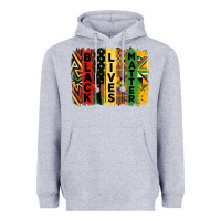 Heather Grey junetheenth black livesmatter brush stroke Heavyweight Hoodie - HRA Design Shop