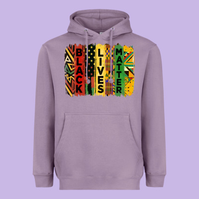 Junetheenth Black Livesmatter Brush Stroke Heavyweight Hoodie Designed By Hra Design Shop