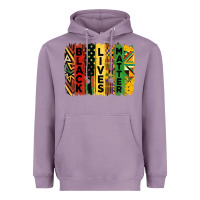 Lavender junetheenth black livesmatter brush stroke Heavyweight Hoodie - HRA Design Shop