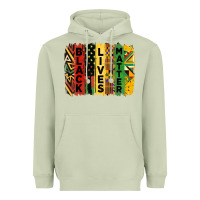 Matcha junetheenth black livesmatter brush stroke Heavyweight Hoodie - HRA Design Shop