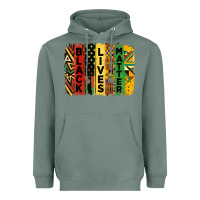Sage junetheenth black livesmatter brush stroke Heavyweight Hoodie - HRA Design Shop