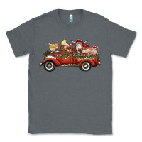 Charcoal Heather christmas truck with farm animals Classic Tee - RanaPortraitStore