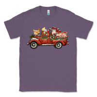 Lavender christmas truck with farm animals Classic Tee - RanaPortraitStore