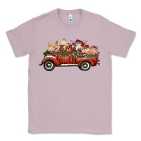 Lilac christmas truck with farm animals Classic Tee - RanaPortraitStore