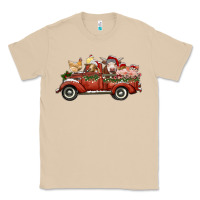 Mushroom christmas truck with farm animals Classic Tee - RanaPortraitStore