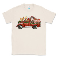 Natural christmas truck with farm animals Classic Tee - RanaPortraitStore