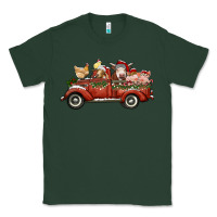 Sports Green christmas truck with farm animals Classic Tee - RanaPortraitStore
