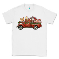 White christmas truck with farm animals Classic Tee - RanaPortraitStore