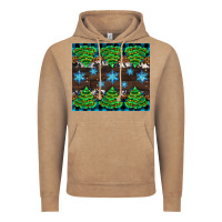 Vintage Coffee Christmas tree with snow Vintage Hoodie - AdoDesignShop