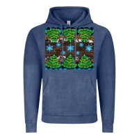Vintage Denim Christmas tree with snow Vintage Hoodie - AdoDesignShop