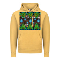 Vintage Mustard Christmas tree with snow Vintage Hoodie - AdoDesignShop