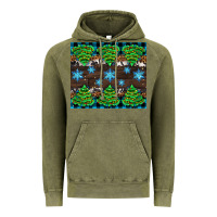 Vintage Olive Christmas tree with snow Vintage Hoodie - AdoDesignShop
