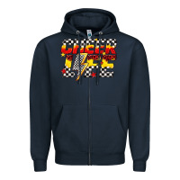 Navy cheer life Zipper Hoodie - texasbilliewilder