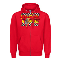 Red cheer life Zipper Hoodie - texasbilliewilder