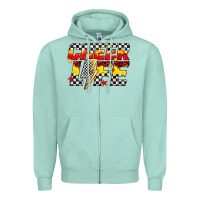 Seafoam cheer life Zipper Hoodie - texasbilliewilder
