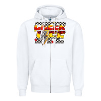 White cheer life Zipper Hoodie - texasbilliewilder