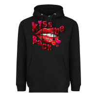 Black kiss me back Heavyweight Hoodie - FaDigitalArtStudio