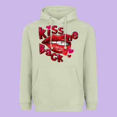 Kiss Me Back Heavyweight Hoodie Designed By Fadigitalartstudio
