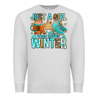 Dove Grey just a girl who loves winter Premium Sweatshirt - FaDigitalArtStudio