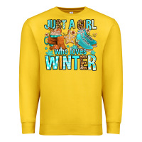 Lemon just a girl who loves winter Premium Sweatshirt - FaDigitalArtStudio