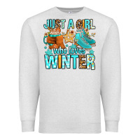 Oatmeal Heather just a girl who loves winter Premium Sweatshirt - FaDigitalArtStudio