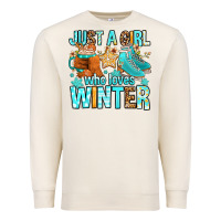Sandshell just a girl who loves winter Premium Sweatshirt - FaDigitalArtStudio