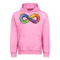 Fuchsia Pink infinity symbol autism Urban Hoodie - MaliasSmallBusiness