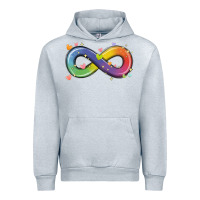 Heather Grey infinity symbol autism Urban Hoodie - MaliasSmallBusiness