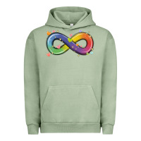 Pigment Oil Green infinity symbol autism Urban Hoodie - MaliasSmallBusiness