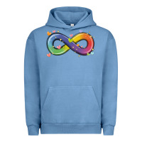 Pigment Pebble Blue infinity symbol autism Urban Hoodie - MaliasSmallBusiness