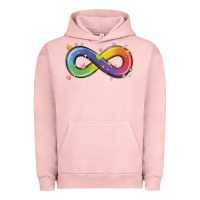 Pigment Salmon infinity symbol autism Urban Hoodie - MaliasSmallBusiness