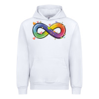 White infinity symbol autism Urban Hoodie - MaliasSmallBusiness