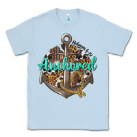 Dusty Blue anchored hebrews 6 19 Classic Tee - texasbilliewilder
