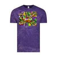 Cloud Purple mardi gras cake glitterleopard and cowhide background Vintage Tee - Artiststas